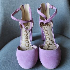 Sam Edelman pink suede heel